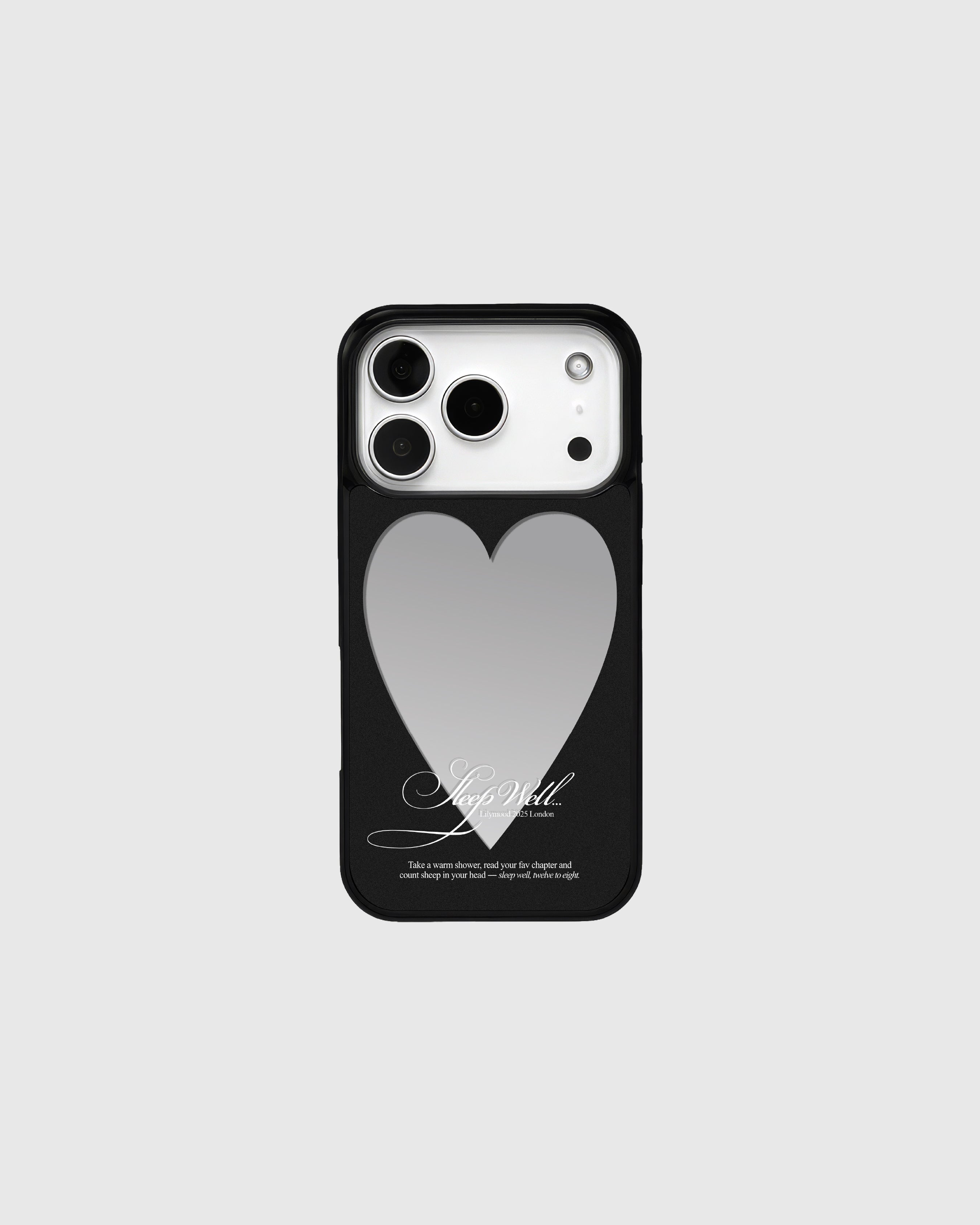 (Black) Heart Mirror Phone Case