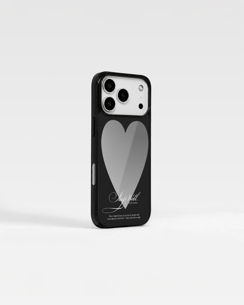 (Black) Heart Mirror Phone Case